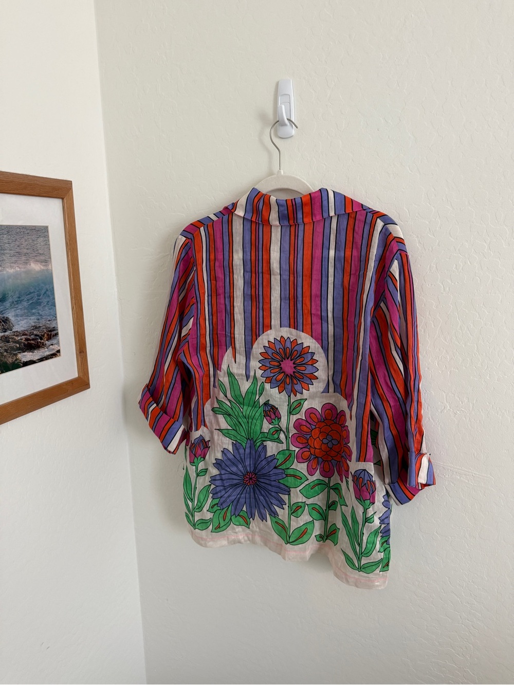 Anna Sui Dazzling Dahlia Stripe Top - Picture 5 of 5
